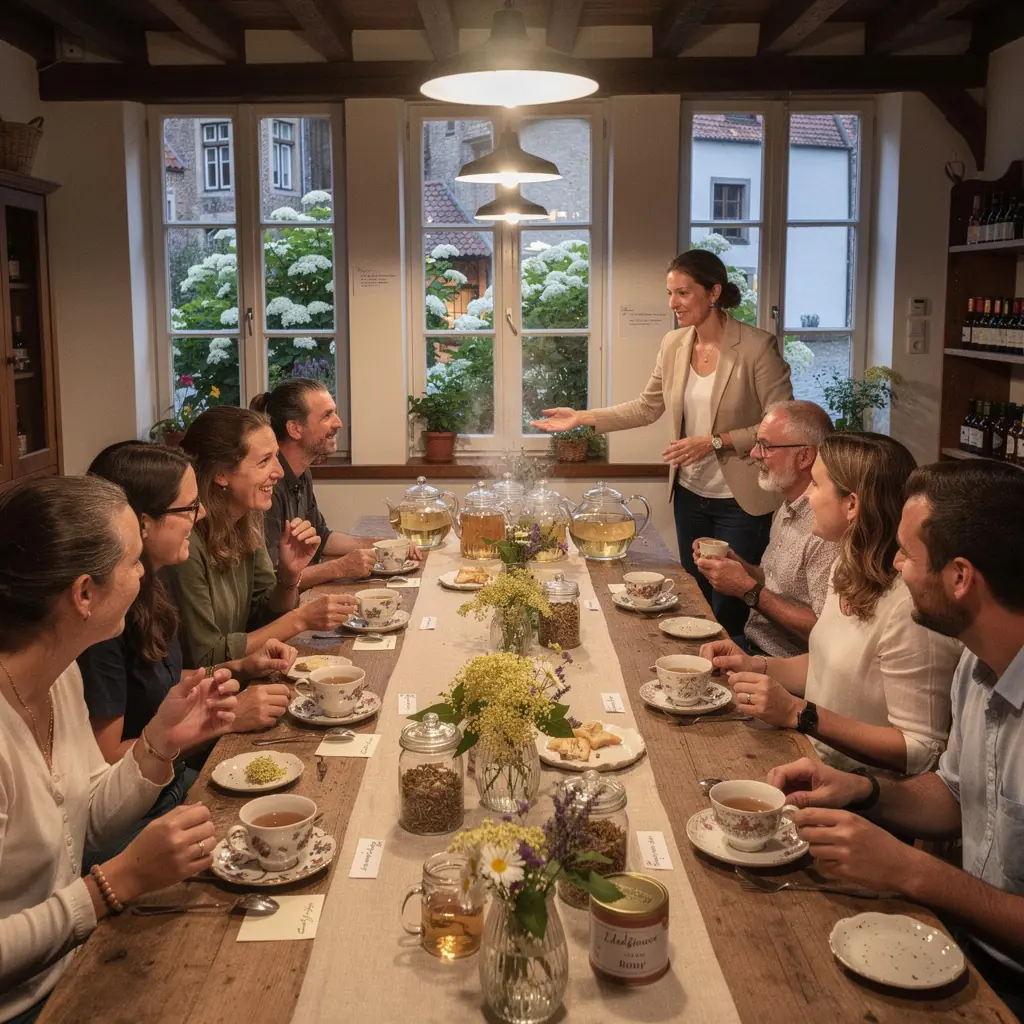 Un champ de fleurs printanières sous un ciel bleu, évoquant la nature.